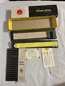 PICKETT MODEL N902-ES SLIDE RULE + Sterling 594 Trig. Custodie Documenti Scatola Atomica - Foto 1 di 13