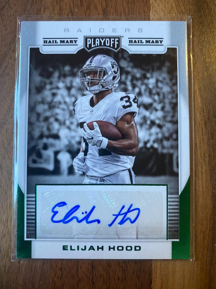 A52,887 -  2017 Playoff Rookie Signatures Hail Mary #50 Elijah Hood Auto - Image 1 of 1