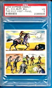 1958 Express Weekly "Wild West" #18 / #23 O.K. Corral - Buffalo Bill Psa 3 - Picture 1 of 2