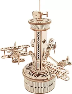 ROKR Torre di Controllo Aereo 3D Puzzle in Legno Modello Gioco Music Box Giocattolo Bambino Regalo - Foto 1 di 15
