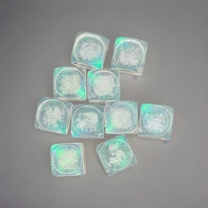 10Pcs Blank Acrylic Dice Cubes16mm Round Six Sided Dice for Board Game. UK Made. - Picture 1 of 4