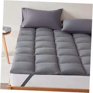 Cooling Mattress Topper Extra Long Twin College Dorm Bedding Twin XL Grey - Picture 1 of 7