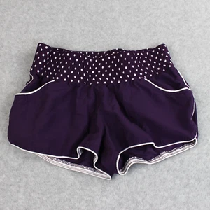 Xhilaration Shorts Women's Size S Purple Polka Dot Elastic Waist Pull-on - Picture 1 of 8