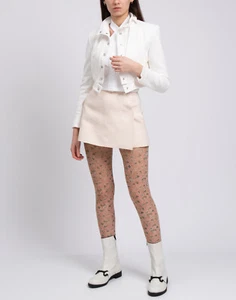 RRP €130 DSQUARED2 UNDERWEAR Tulle Leggings Size S Floral Cropped Made in Italy - Picture 1 of 12