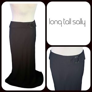 LONG TALL SALLY Ladies Black Skirt Size 16 Smart Zip Lined Maxi RRP £45 NEW NWT