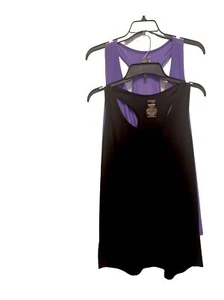 Danskin Now Top Women's Size XL Activewear Purple /Black Semi Fitted Lot Of Two - Picture 1 of 9