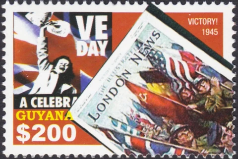 WWII 1945 VE-DAY Victory! The Illustrated London News Newspaper Stamp Cover