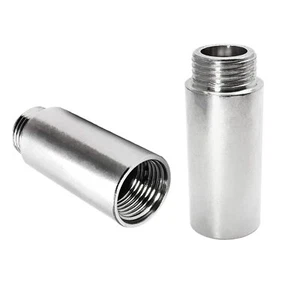 2Pcs 1/2PT Male to 1/2PT Female Thread Shower Head Extension Arm 1-9/16" Coupler - Picture 1 of 7