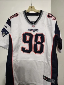 Trey Flowers 98-New England Patriots-White Nike On Field Jersey-Size 44-NEW READ - Picture 1 of 11