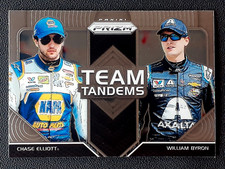CHASE ELLIOTT / WILLIAM BYRON 2018 PANINI PRIZM TEAM TANDEMS NO TT-2       30419