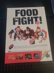 Donkey Kong 64 Nintendo Print Ad 1999 8x11 Great To Frame - Picture 1 of 1
