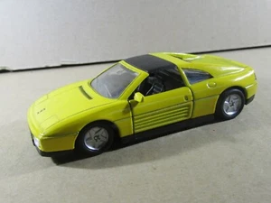 Maisto Shell Ferrari 348TS Yellow 1:38 Friction Toy Slowly Works - Picture 1 of 7