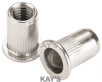 RIVNUTS THREADED NUTSERTS BLIND RIVET NUTS STAINLESS STEEL M3 M4 M5 M6 M8 M10  - Image 1 of 2