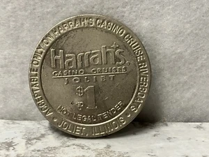 Harrah's Casino Joliet Illinois $1 Slot Gaming Token - Picture 1 of 2