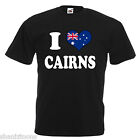 I Love Heart Cairns Australia Adults Mens T Shirt 12 Colours Size S - 3XL
