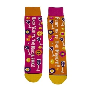 Wein Riesling Pinot Neuheit Crew-Socken Punze Zehenpartie Einheitsgröße Unisex - Bild 1 von 3