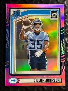 2024 Panini Optic - Rated Rookie Dillon Johnson #399 Pink Prizm (RC) Titans - Bild 1 von 2