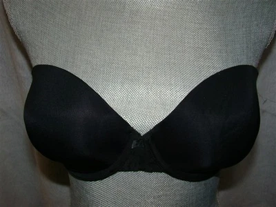 Sujetador sin tirantes DKNY 32DD Signature de encaje con elevación perfecta 454195 negro #97109 nuevo sin etiquetas Foto 1 de 4