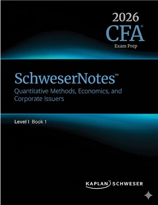 2026 CFA level 1 exam prep Kaplan Schweser Notes Book 1-4 & Quick Sh (Non Paper) - Image 1 of 1