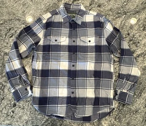 American Eagle Outfitters Shirt Mens Medium Plaid Flannel Blue Button Up Casual - Picture 1 of 9