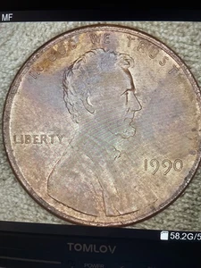 🔥🔥 1990 D LINCOLN ERROR CENT  DDR.  WIDE AM - Picture 1 of 9