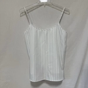 Shein Spaghetti Strap White Beach Striped Camisole Blouse Sz L NWOT Tank Top - Picture 1 of 5