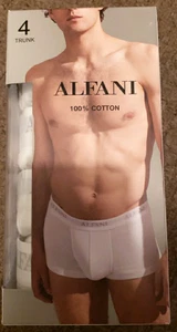 Paquete de 4 calzoncillos boxer Alfani para hombre ropa interior sin etiquetas blanco absorbente talla XL - Imagen 1 de 3
