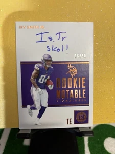 Panini Encased 2019 - Rookie Notable Signatures Irv Smith Jr. #RNS-ISJ/50 (AU, - Imagen 1 de 5