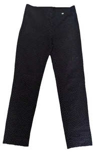 PINNS .. Fabulous Black & White Polka Dot Skinny Ankle Stretch Trousers Sz 10 - Picture 1 of 5