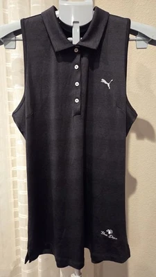 彪马 Polo 高尔夫衬衫女式大号赛车无袖新款熊舞标志 — 第 1/4 张图片