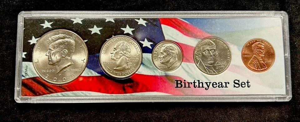 Juego de 5 monedas brillantes sin circular año nacimiento 2009 ENVÍO GRATUITO Foto 1 de 1