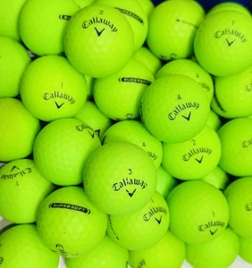 50 CALLAWAY CHROME SUPER SOFT GREEN GOLF BALLS MIXED AAA FREE DELIVERY - Picture 1 of 4