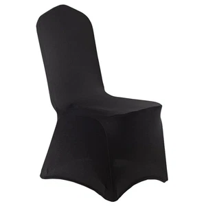 Fundas para sillas de spandex negro 250 gsm - Juego de 10 de Chivari - Imagen 1 de 6
