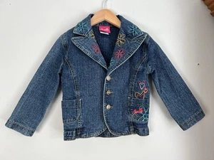 Vintage Barbie Y2K Jean Jacket with Embroidery Size 4 Girls - Picture 1 of 6