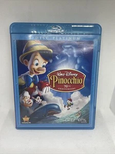 Pinocchio (Blu-ray/DVD,3-Disc Set, 70th Anniversary Platinum—Like New(DISNEY) - Picture 1 of 4