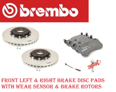 Rotores de disco de freio dianteiro e pastilhas de freio com sensor para Mercedes AMGGT,C63,CLS63,E63 - Imagem 1 de 4