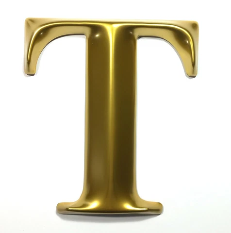 Gold Acrylic Pub Sign Letter T Cover