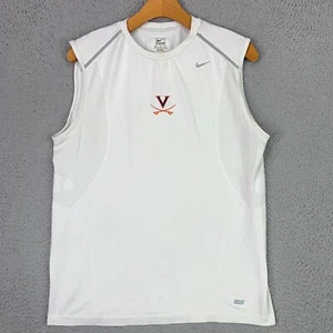 Virginia Cavaliers Tank Top Mens Medium White Track Team Issued Nike Dri Fit UVA - Picture 1 of 16