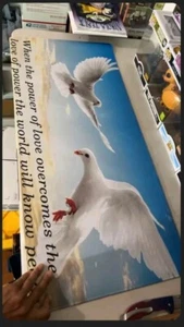 35" X 15.5" Inspirational Power Of Love Doves PC Keyboard Mouse Pad CCG Playmat - Picture 1 of 1
