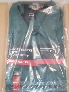 Dickies Men's Short Sleeve Work Shirt 2XLarge Twill Lincoln Green - Picture 1 of 17