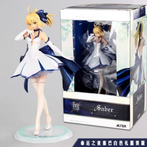 1/6 Fate/stay Night Saber White Dress Version Figure Model Statue Saber Lily Box - Picture 1 of 10