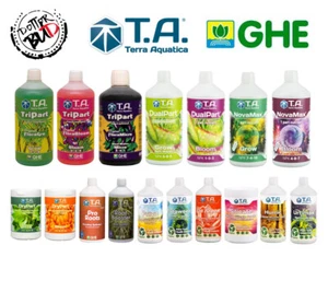 TERRA AQUATICA BY GHE | Tripart Dualpart Grow Bloom Novamax Pro Roots Humic - Foto 1 di 1