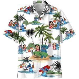 Lilo and Stitch Disney 3D HAWAII SHIRT US-Größe Vatertag Geschenk Halloween Geschenk - Bild 1 von 3