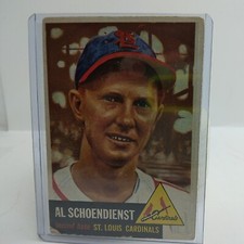 1953 Topps #78 Al Schoendienst St. Louis Cardinals Baseball Card 