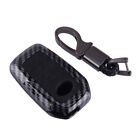 Carbon Fiber Style Key Fob Case Cover Chain Fit For Toyota Hilux Prado Camry