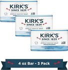 Kirks Coco Castile Bar Soap Coconut Oil - Hypoallergenic Skin Care Lot Of 3