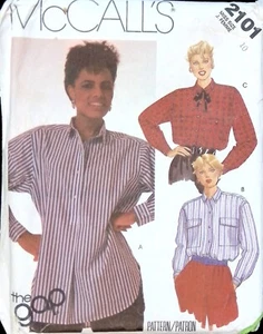 McCall's Schnittmuster 2101 Hemd mit Knopfleiste Damen 10 Langarm The Gap - Bild 1 von 4