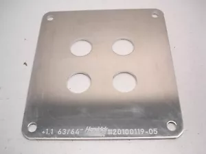 NUEVO PLACA RESTRICTORA CARBURADOR HENDRICK 63/64" NASCAR 4 ORIFICIOS HOLLEY 4150 #318 - Imagen 1 de 3
