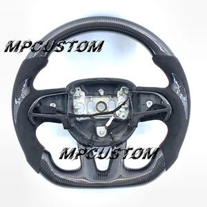 Volante de fibra de carbono real para Dodge Challenger SRT Charger Hellcat Jeep - Imagen 1 de 9