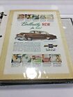 Lot of 100 Vintage Auto Magazine Ads 1950s 1960s Ford Chevy Pontiac Olds Buick 1